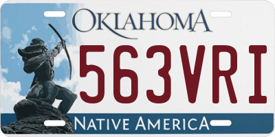 OK license plate 563VRI
