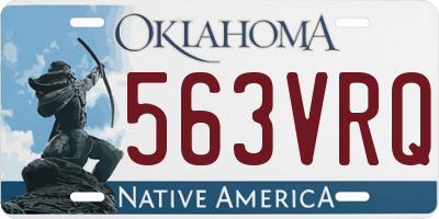 OK license plate 563VRQ