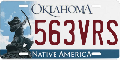 OK license plate 563VRS