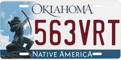 OK license plate 563VRT