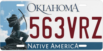 OK license plate 563VRZ