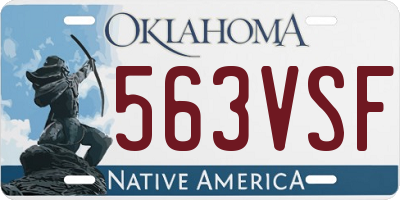 OK license plate 563VSF