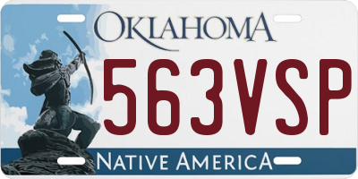 OK license plate 563VSP