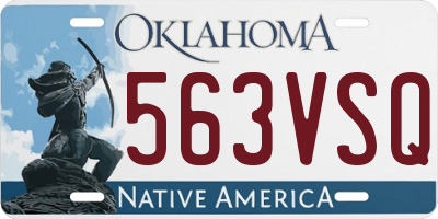 OK license plate 563VSQ