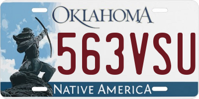 OK license plate 563VSU