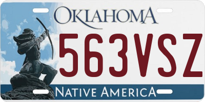 OK license plate 563VSZ