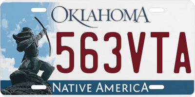 OK license plate 563VTA