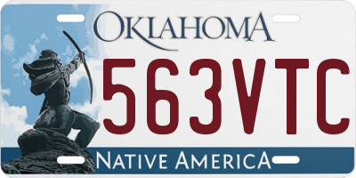 OK license plate 563VTC