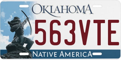 OK license plate 563VTE