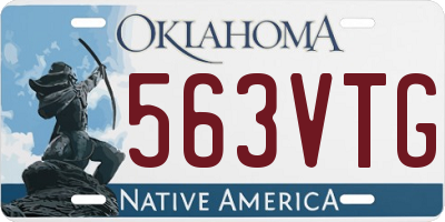 OK license plate 563VTG