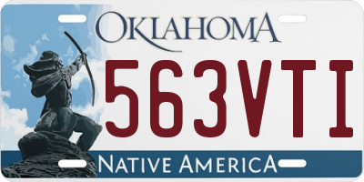 OK license plate 563VTI