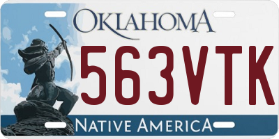 OK license plate 563VTK
