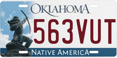 OK license plate 563VUT