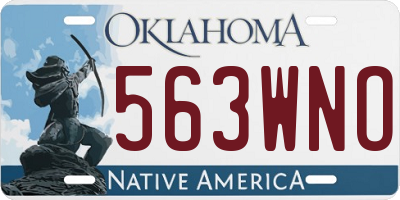 OK license plate 563WNO
