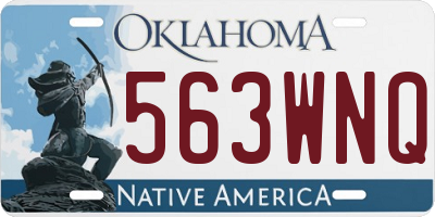 OK license plate 563WNQ