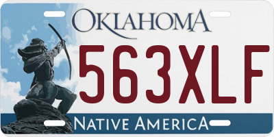 OK license plate 563XLF
