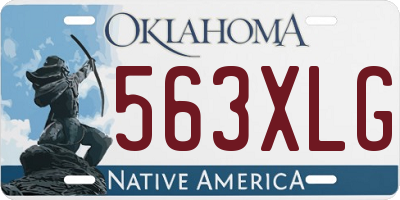 OK license plate 563XLG
