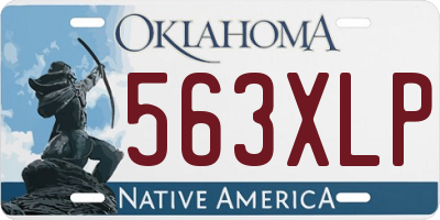 OK license plate 563XLP