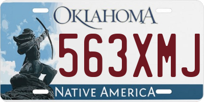 OK license plate 563XMJ