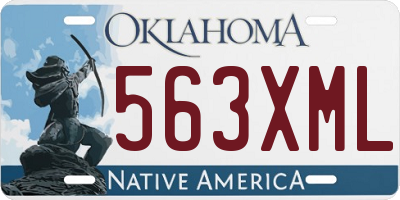 OK license plate 563XML