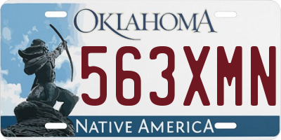 OK license plate 563XMN