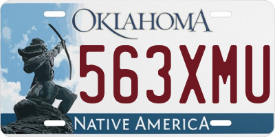 OK license plate 563XMU