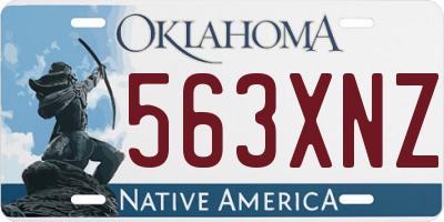 OK license plate 563XNZ