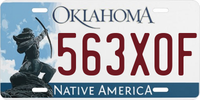 OK license plate 563XOF