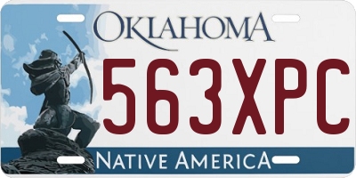 OK license plate 563XPC