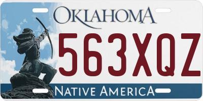 OK license plate 563XQZ