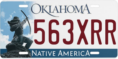 OK license plate 563XRR
