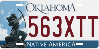 OK license plate 563XTT