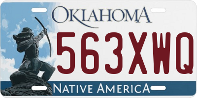 OK license plate 563XWQ