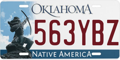 OK license plate 563YBZ