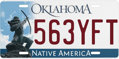 OK license plate 563YFT