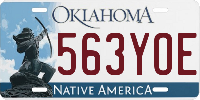 OK license plate 563YOE