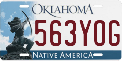 OK license plate 563YOG