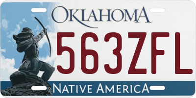 OK license plate 563ZFL
