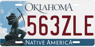 OK license plate 563ZLE