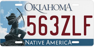 OK license plate 563ZLF