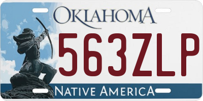 OK license plate 563ZLP
