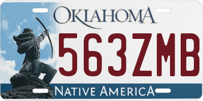 OK license plate 563ZMB