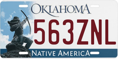 OK license plate 563ZNL