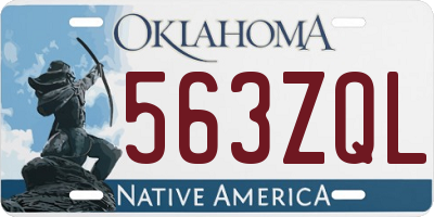 OK license plate 563ZQL