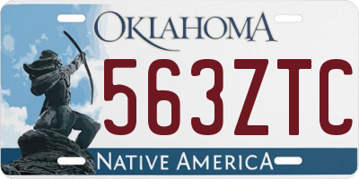 OK license plate 563ZTC