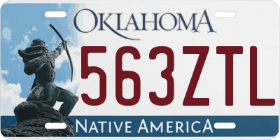 OK license plate 563ZTL