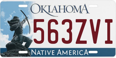 OK license plate 563ZVI