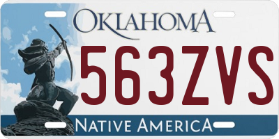 OK license plate 563ZVS