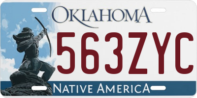 OK license plate 563ZYC