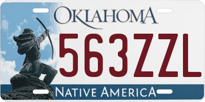 OK license plate 563ZZL